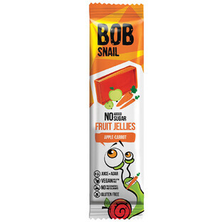 Bob Snail Jellies Gelée de fruits, pomme, carotte, 38 g
