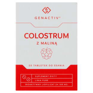 Genactiv Colostrum with raspberries, 20 tablets