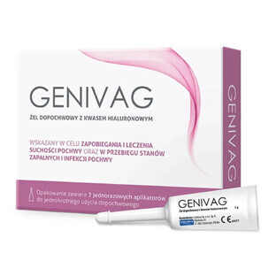 Genivag, vaginal gel with hyaluronic acid, 5 gx 7 applicators