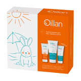 Set Oillan Sun, Emulsie protectoare pentru față și corp, SPF 50, 100 ml + gel de baie 3în1, 200 ml + cremă dermohidratantă, 75 ml gratuit Set Oillan Sun, Emulsie protectoare pentru față și corp, SPF 50, 100 ml + gel de baie 3în1, 200 ml + cremă dermohidratantă, 75 ml gratuit