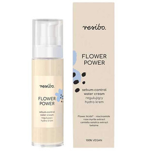 Resibo Flower Power, crème hydratante régulatrice, 50 ml