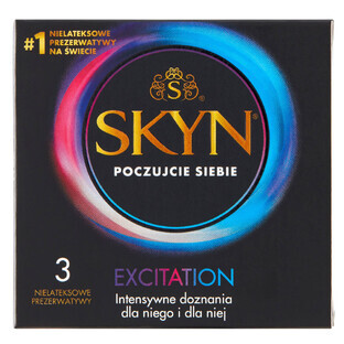 Unimil Skyn Excitation, latex-free condoms, 3 pieces