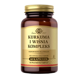 Solgar Turmeric and Cherry Complex, 60 capsules