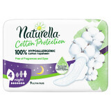 Naturella Cotton Protection, serviettes hygiéniques avec ailettes, Night, 9 pcs