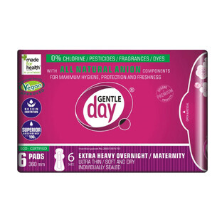Gentle Day, postnatal towels with anionic tape, 6 pcs