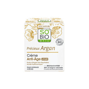 So'Bio Etic, crema da giorno antirughe, olio di argan, 50 ml