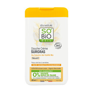 So'Bio Etic, crema doccia ricca, olio di karité, 450 ml