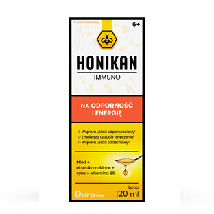 Honikan Immuno, sirop pentru copii de la 6 ani și adulți, 120 ml