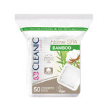 Cleanic Home Spa Bamboo, cosmetic pads, square, 50 pieces