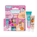 Set Flos-Lek Vege Vege Duet Beautiful Lips, sugar lip scrub, raspberry, 14 g + lip balm, orange, 10 g