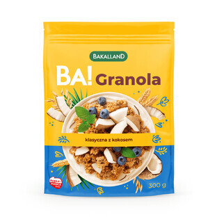 Bakallandia BA! Granola clásica con coco, 300 g.