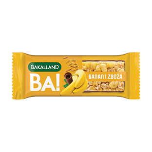 Bakalland BA! Cereal bar, banana and cereal, 40 g
