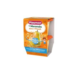 Plasmon Dessert, poire et céréales, après 8 mois, 2 x 120 g
