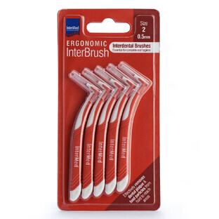 Interdentale ragers Maat 2 0,50 mm Ergonomische InterBrush, 5 stuks, Intermed