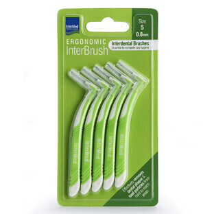 Interdental Brushes Size 5 0.80 mm Ergonomic InterBrush, 5 pieces, Intermed
