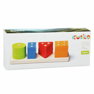 Holzspielzeug Sorter geometrische Formen 02, +18 Monate, Cubika
