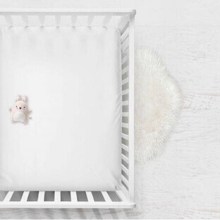 Laken met elastiek, 95x65 cm, Wit, Tuxi