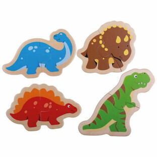 Wooden puzzle Dinosaurs, + 1 year, Big Jigs