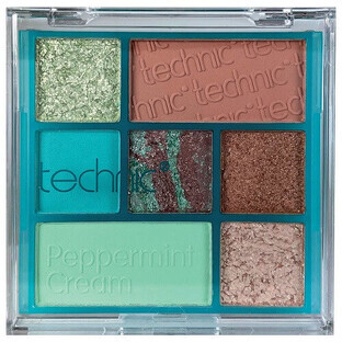 Palette di ombretti, Technic , Crema alla menta, 7 colori