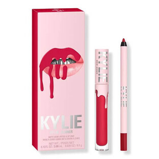 Set di rossetti e matite Kylie Lip, kit labbra opache, 402 Mary Jo K