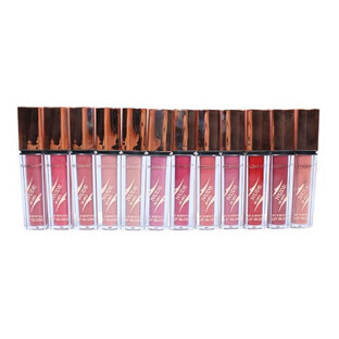 Set di 12 rossetti liquidi opachi con effetto ingrandimento, Mary Matte, moda nuda impermeabile, lunga durata