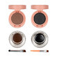 Eyebrow and gel eye shadow kit, Kiss Beauty, Peach, Eyebrow & Gel Eyeliner, 2 application brushes included