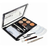 Set per lo styling delle sopracciglia, Mini Queen, Kit per sopracciglia, 6 pennelli per sopracciglia, 3 matite per sopracciglia, 3 matite per sopracciglia, 2 pennelli, matita, pinzetta