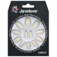 Set of 12 false nails with matte appearance, Janelove, Matte, White