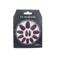 Set de 12 uñas postizas de purpurina, VV Meijiaer, Borgoña
