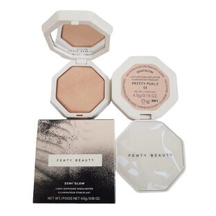 Illuminator, Fenty Beauty, Demi Glow Light Diffusing Highlighter, 01 Pretty Purlz, 4.5 g