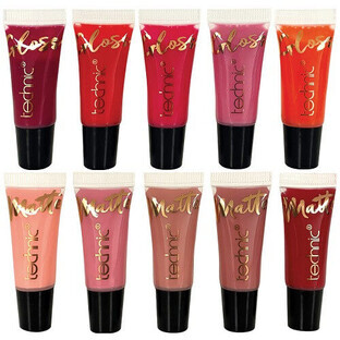 Set of 10 Lip Glosses, Technic, Lip Vault, Vegan, 10 x 5 ml