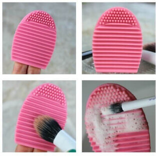 Brush Egg - Accessorio in silicone per la pulizia dei pennelli da trucco