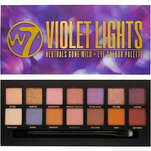 Palette d'ombres à paupières W7 Violet Lights, 14 couleurs