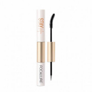 Focallure Stay Max Waterproof Máscara de pestañas Stay Max Waterproof Máscara de pestañas y delineador 2N1, 01 Focallure Stay Max Waterproof Máscara de pestañas Stay Max Waterproof Máscara de pestañas y delineador 2N1, 01