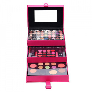 Magic Color Make-up Kit, 85 kleuren, Roze, Inclusief tasje