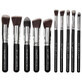 Set of 10 make-up brushes, SensoPRO, Black, case included