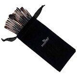 Set di 15 pennelli da trucco SensoPro, nero, custodia inclusa
