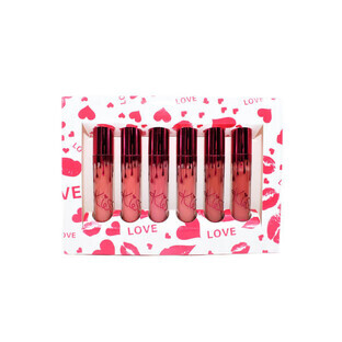 Lippenstift 6er Set, Kiss Beauty, Matte Flüssig-Lippenstift, B
