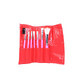 Set of 7 makeup brushes, Fraulein, Red