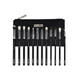 Set di 12 pennelli per il trucco, Luxorise, argento, borsa inclusa