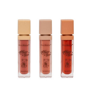 Set de 3 barras de labios, Kiss Beauty, Choco Bear, A
