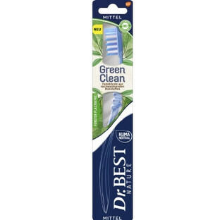 Dr.Best, GreenClean, periuță de dinți pentru dinți, medie, 1 buc