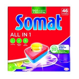 Somat All in 1 Dishwashing tablets with lemon, 46 pcs
