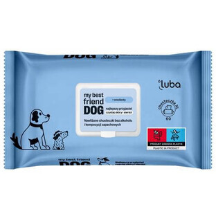 Luba my best friend DOG Feuchttücher zur Reinigung und zum Schutz von Haut und Fell, 60 Stück