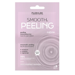 Flos-Lek Smooth Enzyme peeling voor gezicht, hals en decolleté, 2 x 4 ml