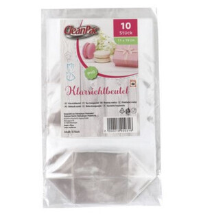 CleanPac, Sacchetti trasparenti, 11x 19cm, 10 pezzi