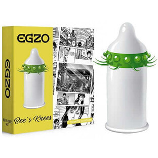 Egzo Bee's Knees Prezervativ avec embouts doux et confortables, 1 pc