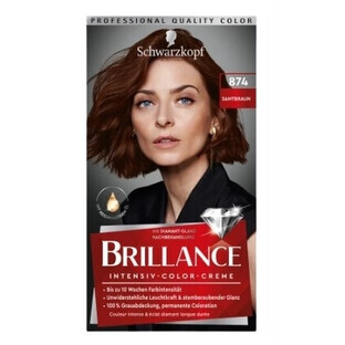 Schwarzkopf, Brilliance. Kleurcrème, Samtbraun 874, 1 st