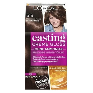 Loreal, Casting Creme Gloss, Coloration, nuance 518 Hazelnut Mokka, 1 pc