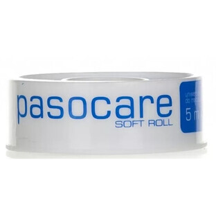 Pasocare pleister, vlies op rol, 5m x 1,25cm, zachte rol, 1 st - Gaat lang mee!